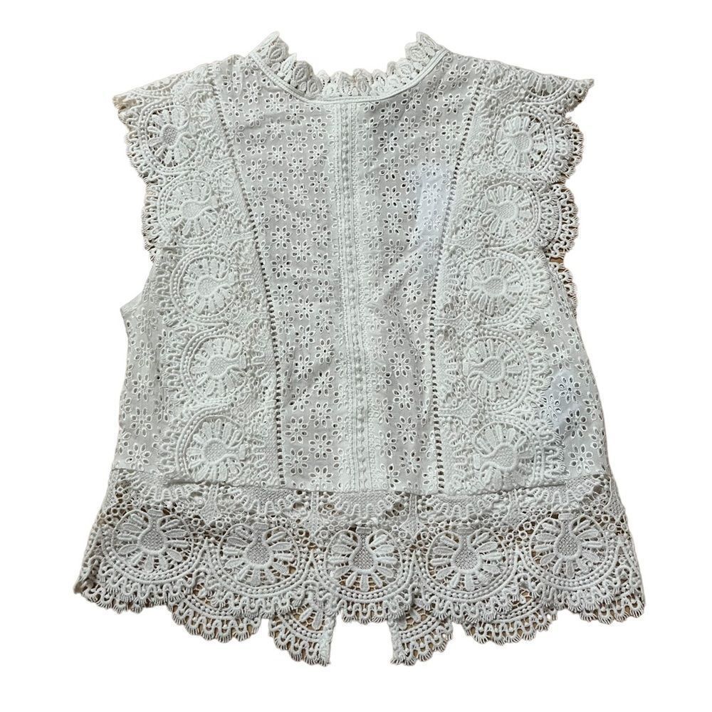New Ever New Brohden Broderie Crop Blouse Size 4
